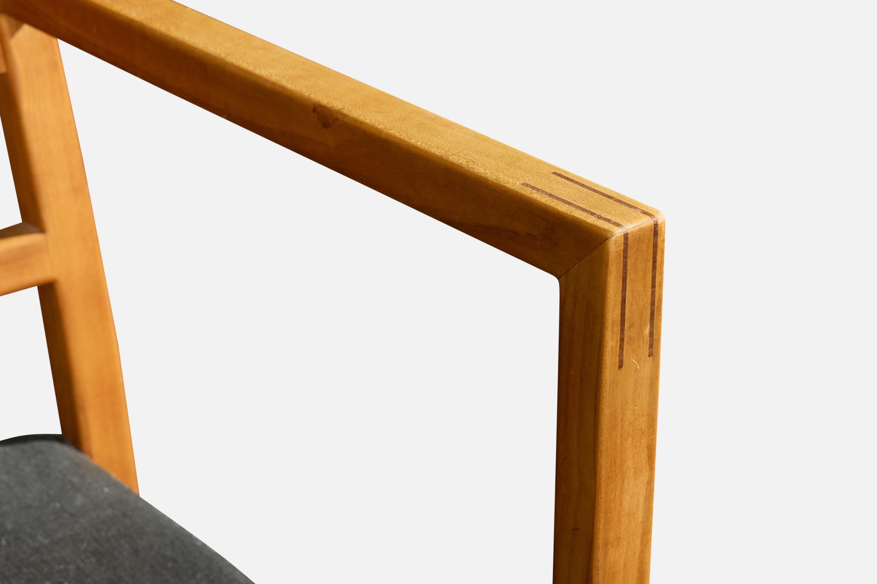 Swedish Designer, Armchair, Wood, Fabric, Sweden, 1960s For Sale 7