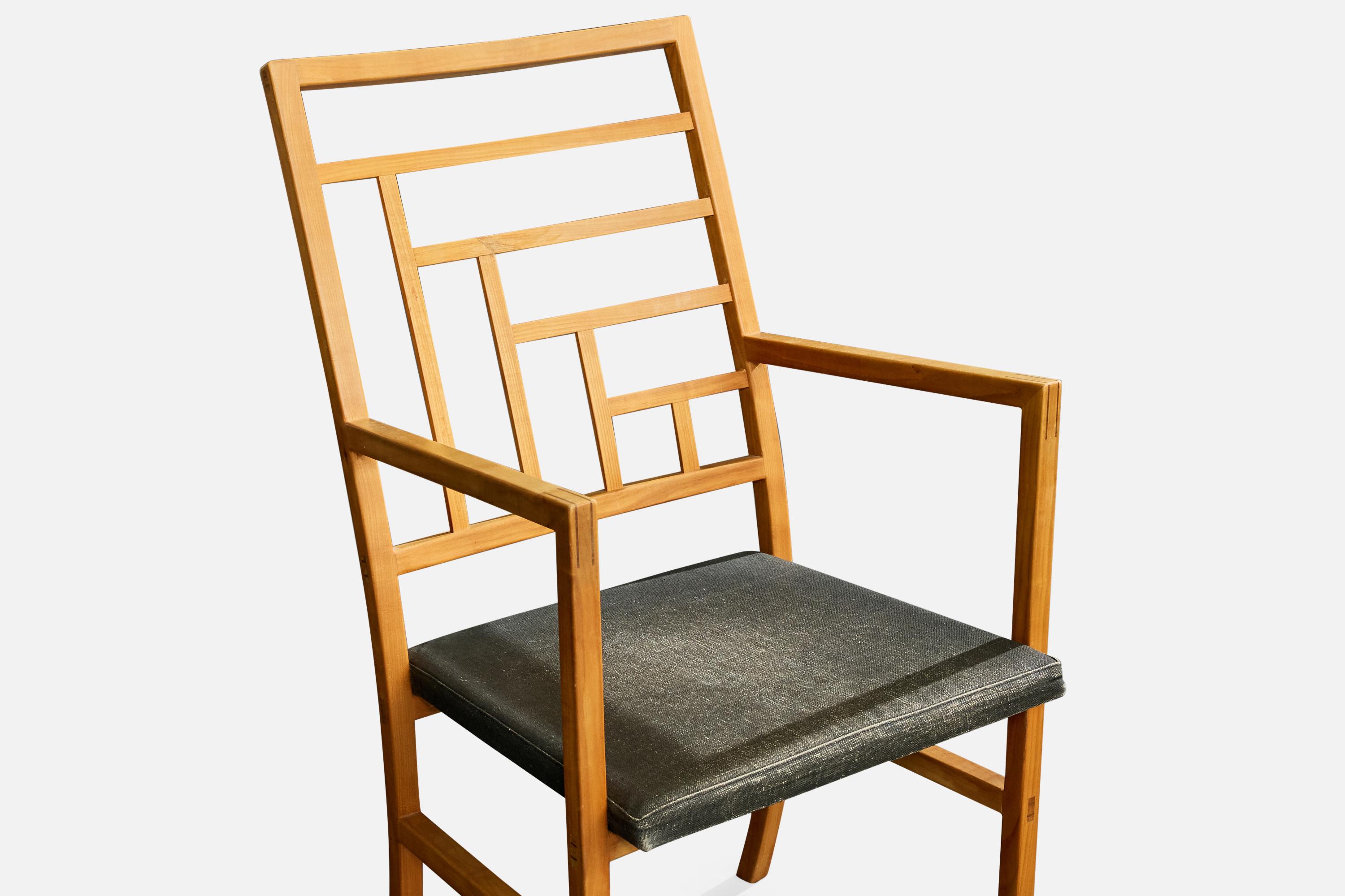 Swedish Designer, Armchair, Wood, Fabric, Sweden, 1960s For Sale 2