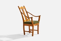 Diseñador sueco, Sillón, Madera, Terciopelo, Suecia, 1915