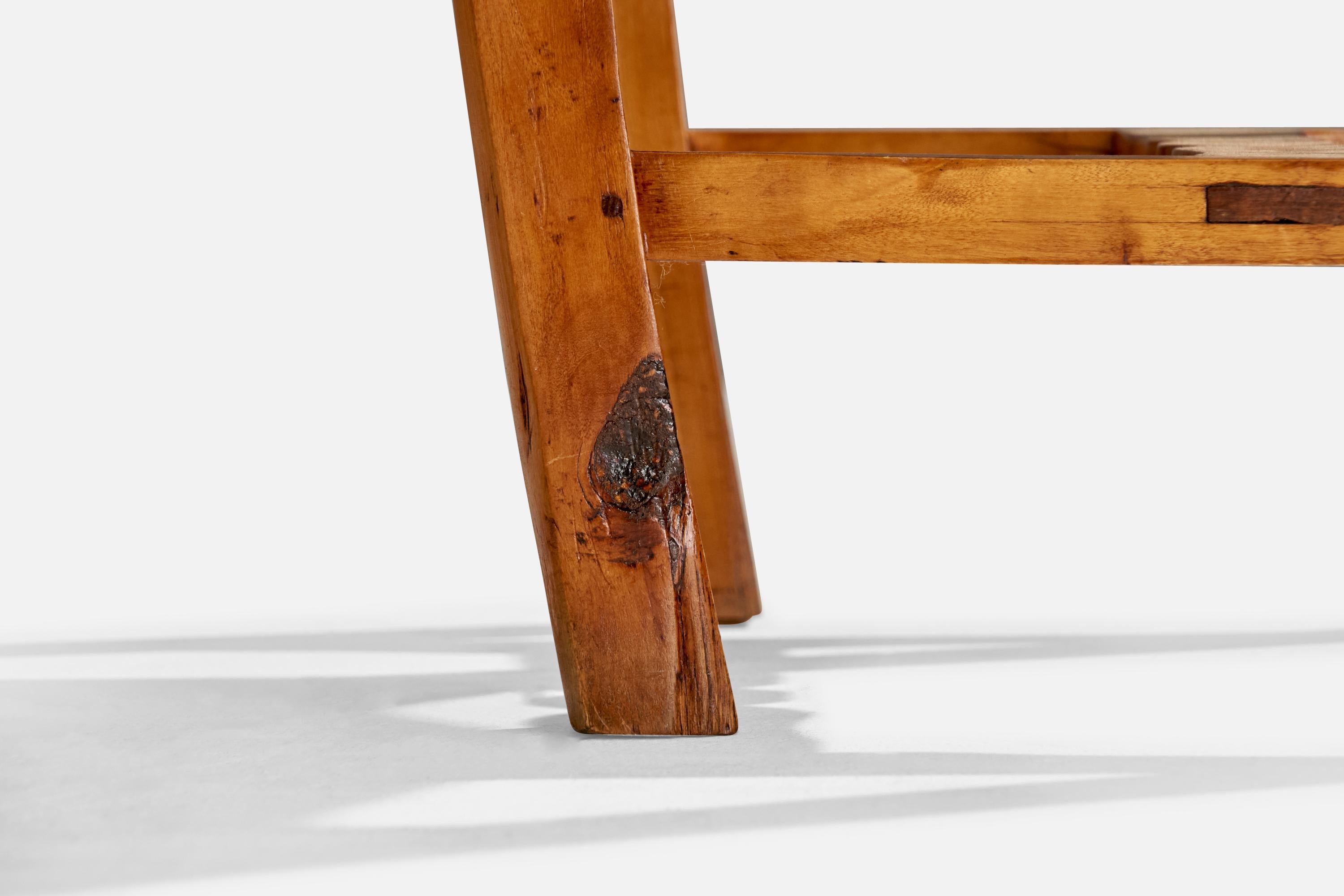 Swedish Designer, Armchair, Wood, Velvet, Sweden, 1915 For Sale 3
