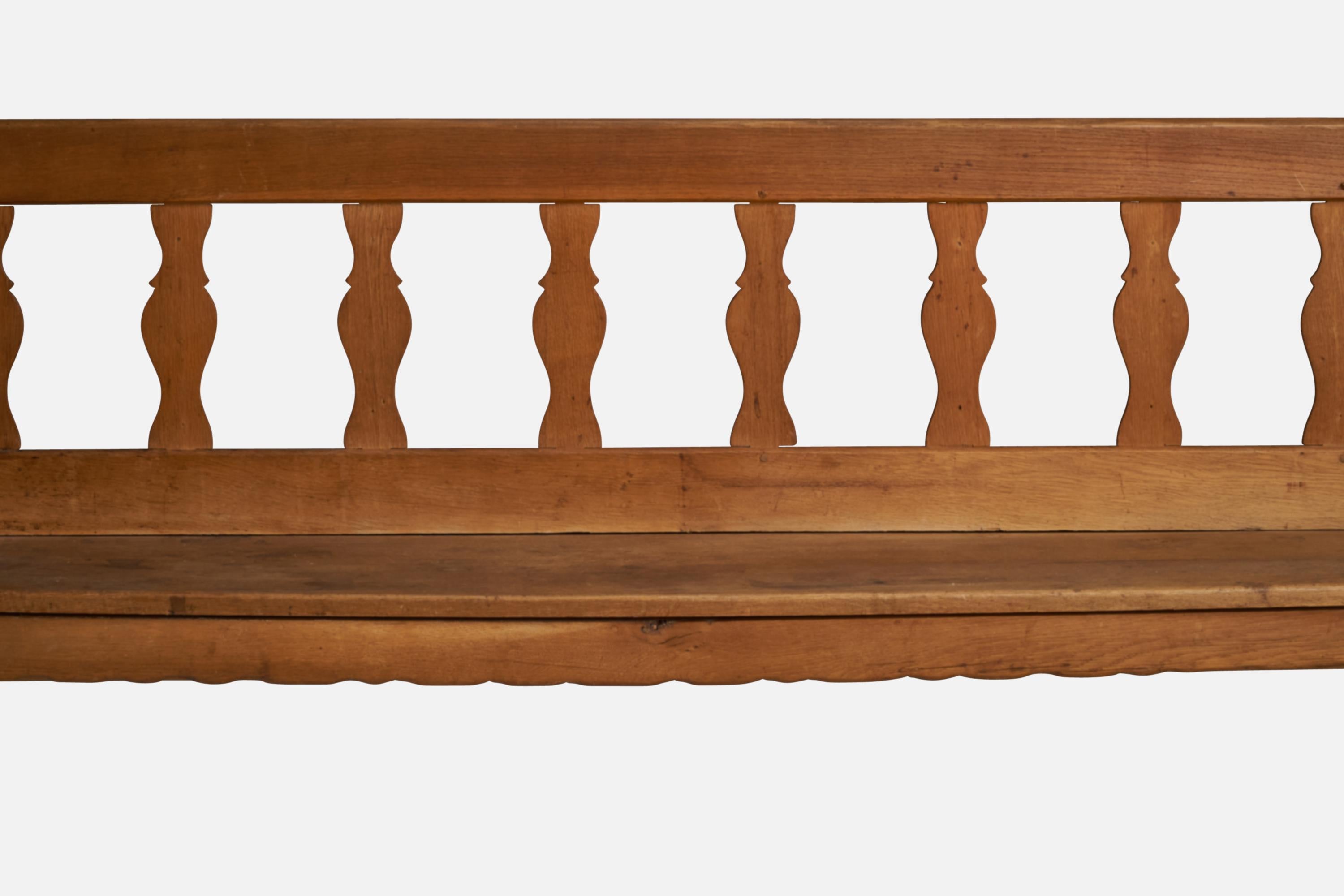 Chêne Créateur suédois, banc, chêne, Suède, années 1920 en vente