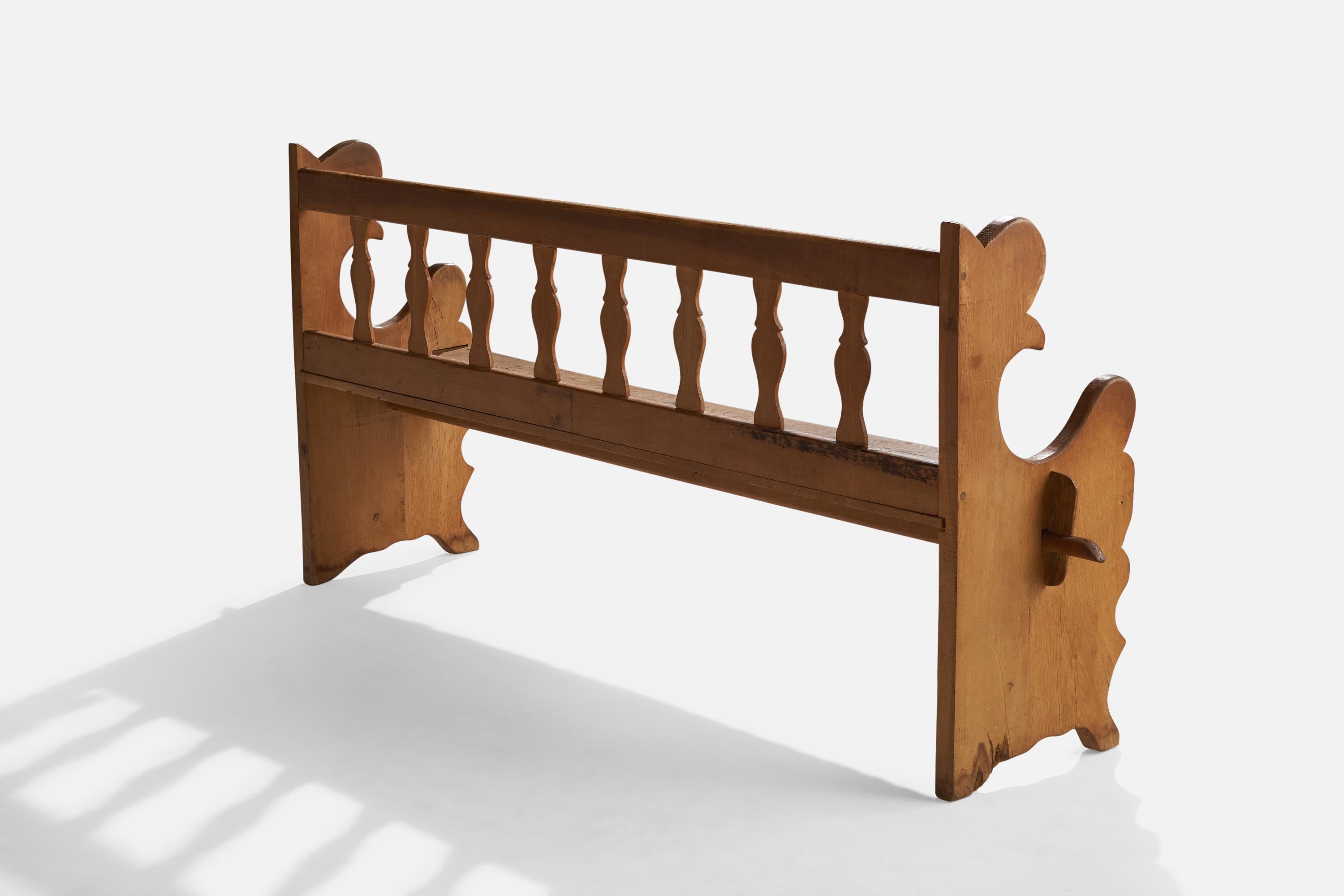 Swedish Designer, Bench, Oak, Sweden, 1920s 4