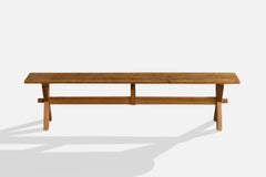 Créateur suédois, banc, pin, Suède, années 1950