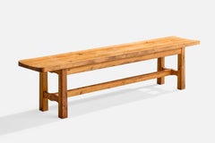 Swedish Designer, Bench, Pine, Sweden, 1970s
