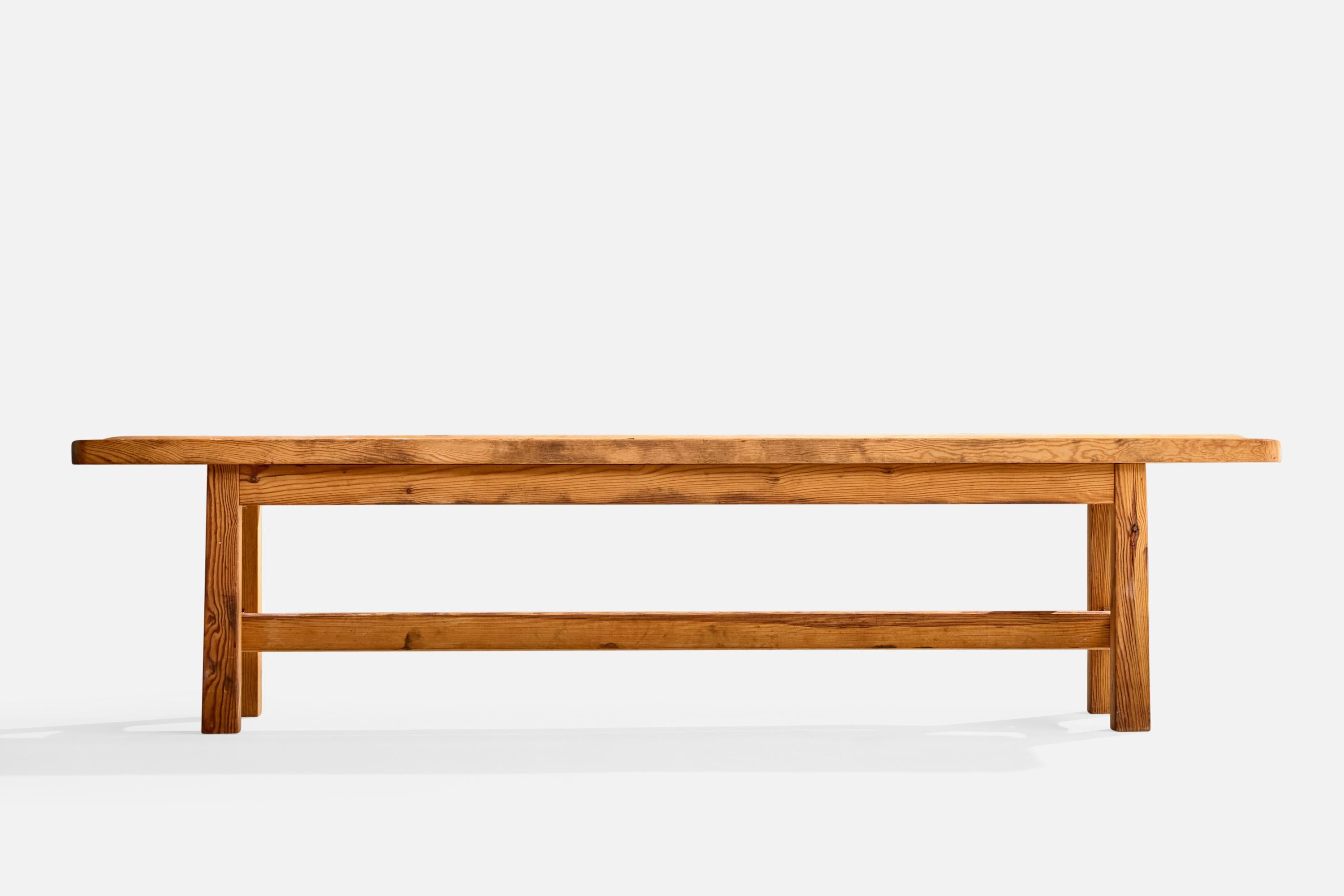 Suédois Créateur suédois, banc, pin, Suède, années 1970 en vente