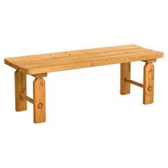 Swedish Designer, Bench, Pine, Sweden, 1970s