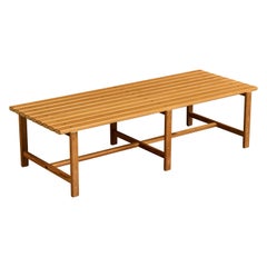 Schwedischer Designer, Bank, Kiefernholz, Schweden, 1970er Jahre