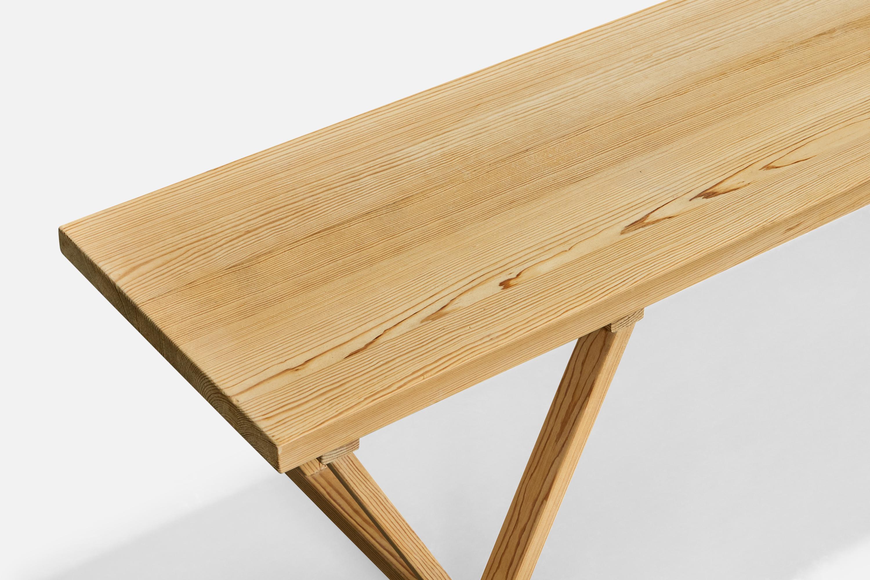 Fin du 20e siècle Créateur suédois, banc, pin, Suède, années 1990 en vente