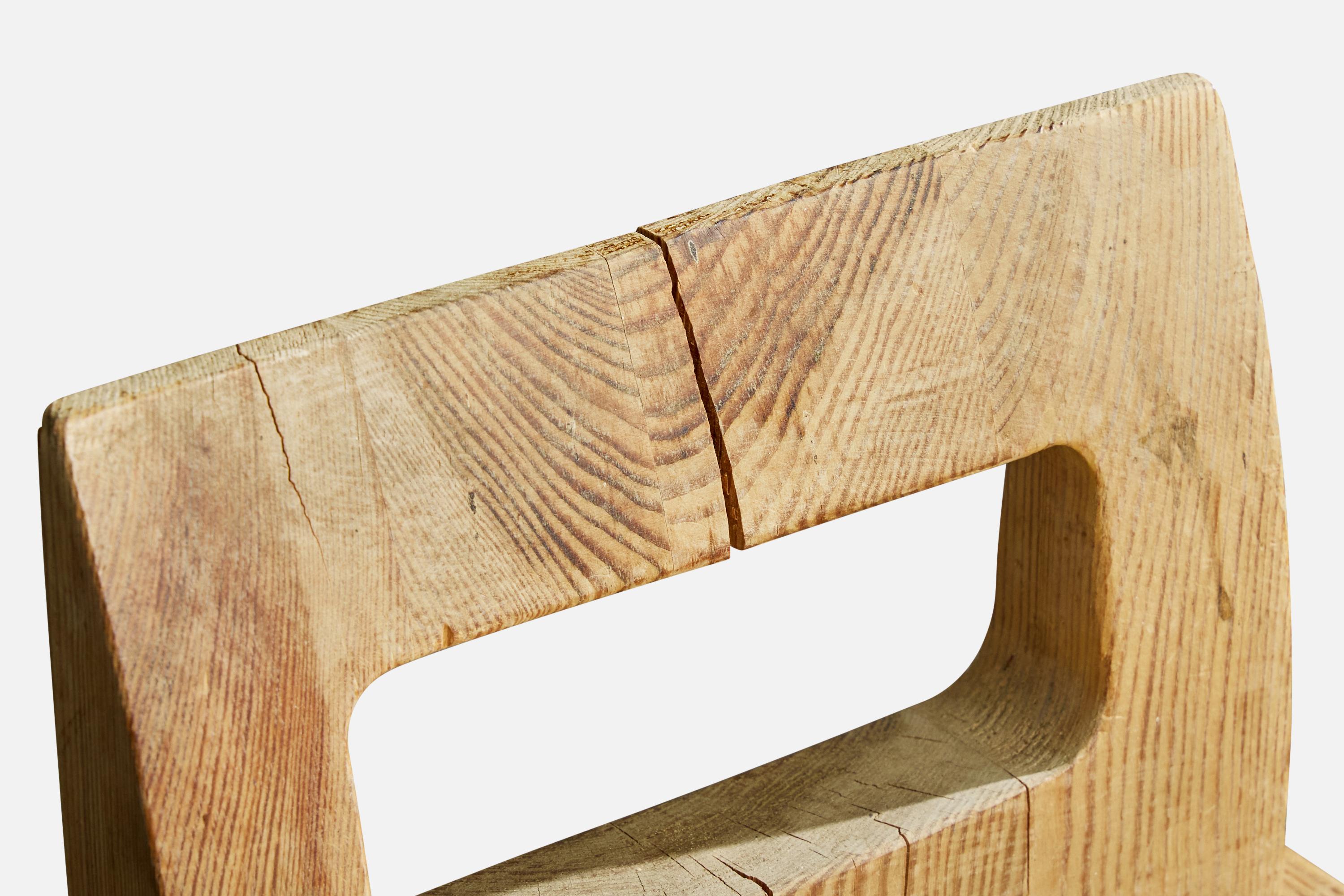 Swedish Designer, Benches, Pine, Sweden, 1970s en vente 4