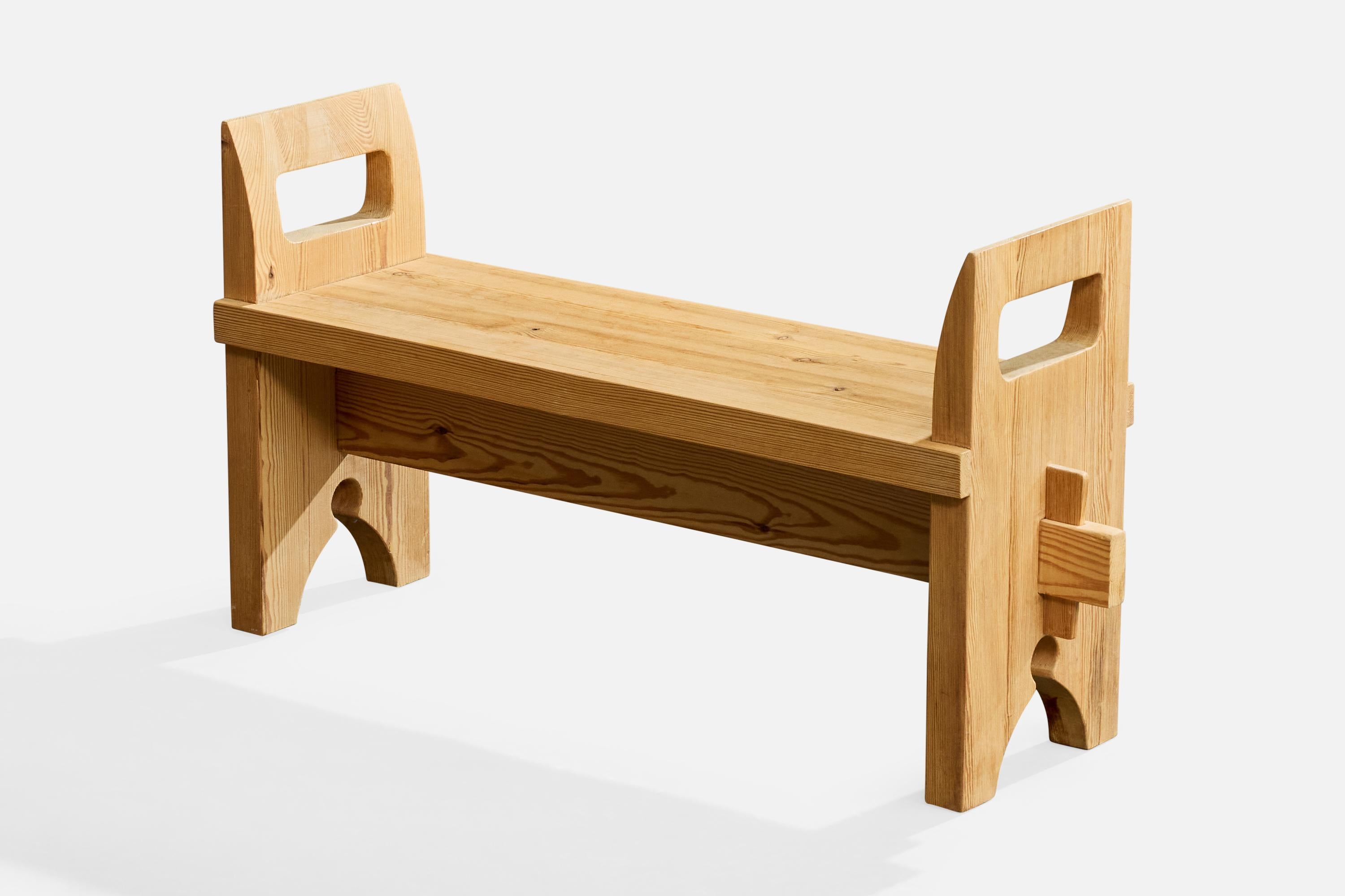 Swedish Designer, Benches, Pine, Sweden, 1970s État moyen - En vente à High Point, NC