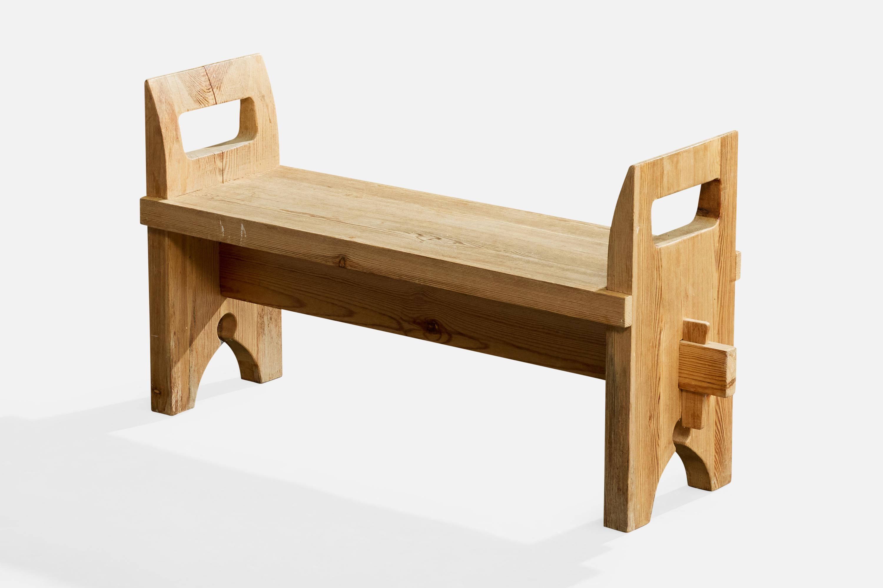 Fin du 20e siècle Swedish Designer, Benches, Pine, Sweden, 1970s en vente