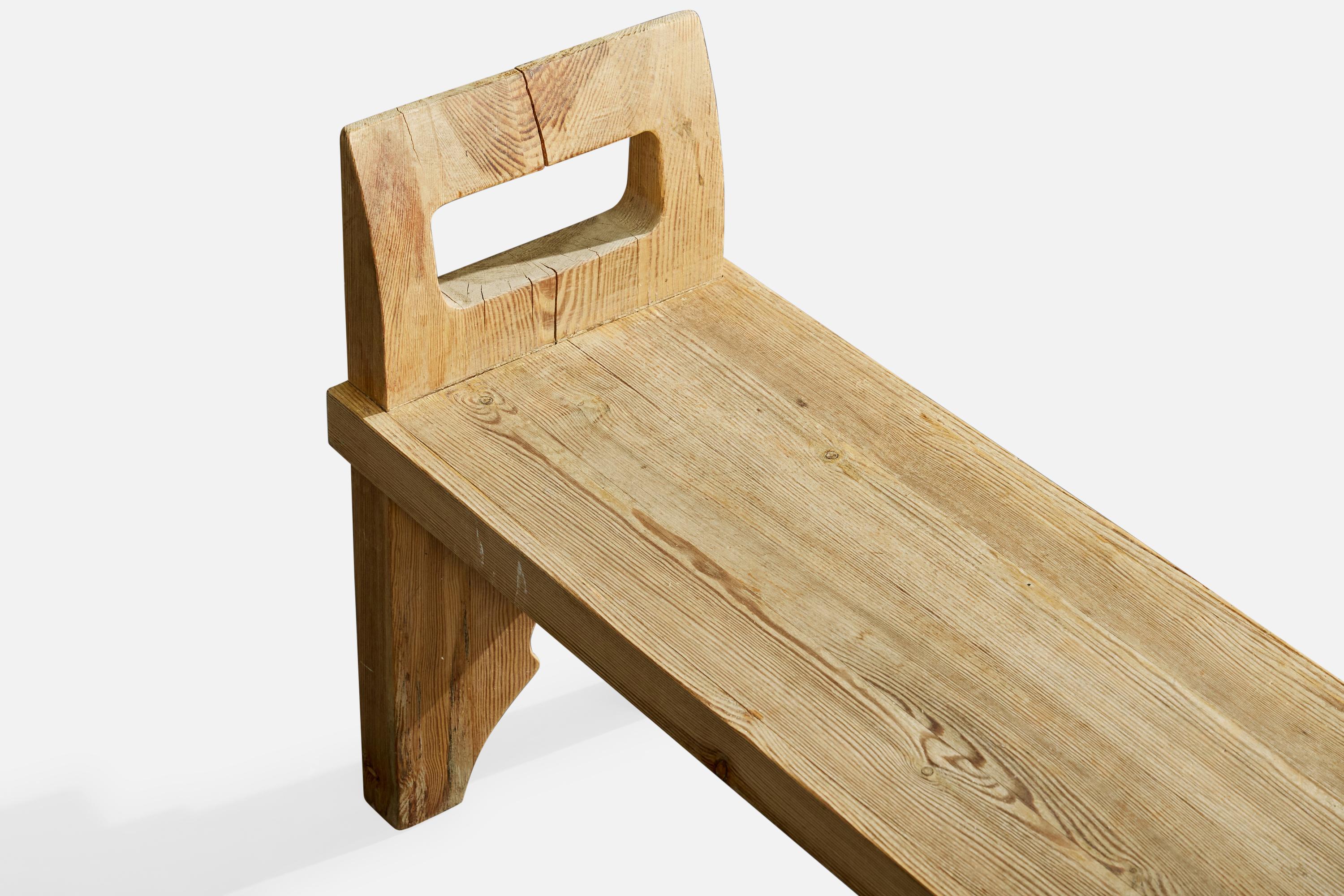 Swedish Designer, Benches, Pine, Sweden, 1970s en vente 3