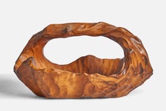 Swedish Designer, Bowl, Burl Wood, Sweden, 1960s