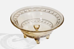 Schwedischer Designer, Schale, Glas, Schweden, 1930er Jahre