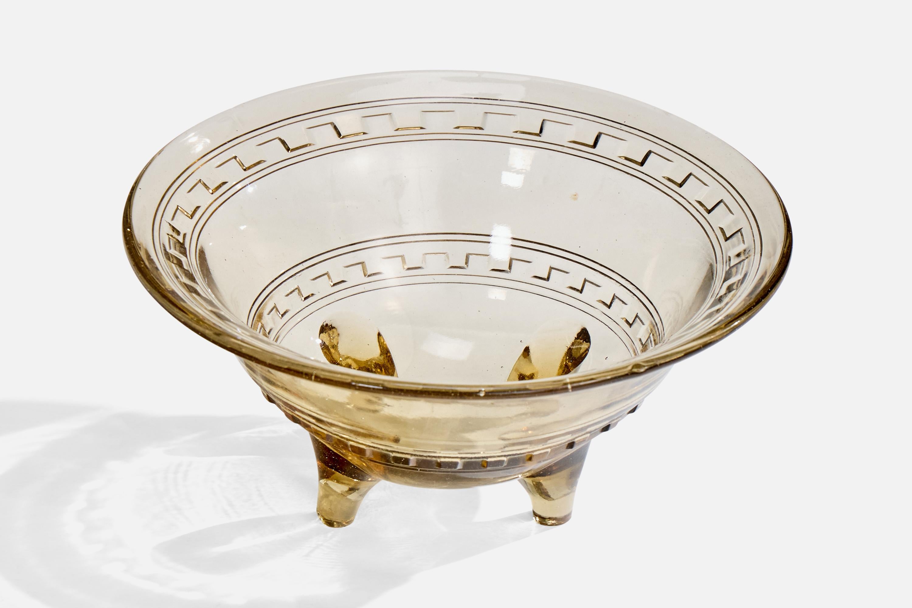 Scandinave moderne Bol et verre suédois, Suède, années 1930 en vente