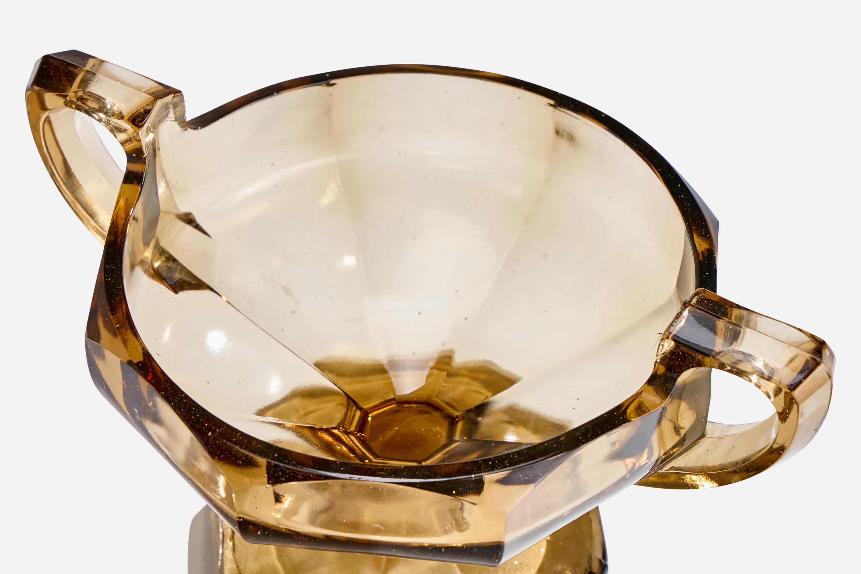Mid-20th Century Swedish Designer, Bowl, Glass, Sweden, 1930s For Sale