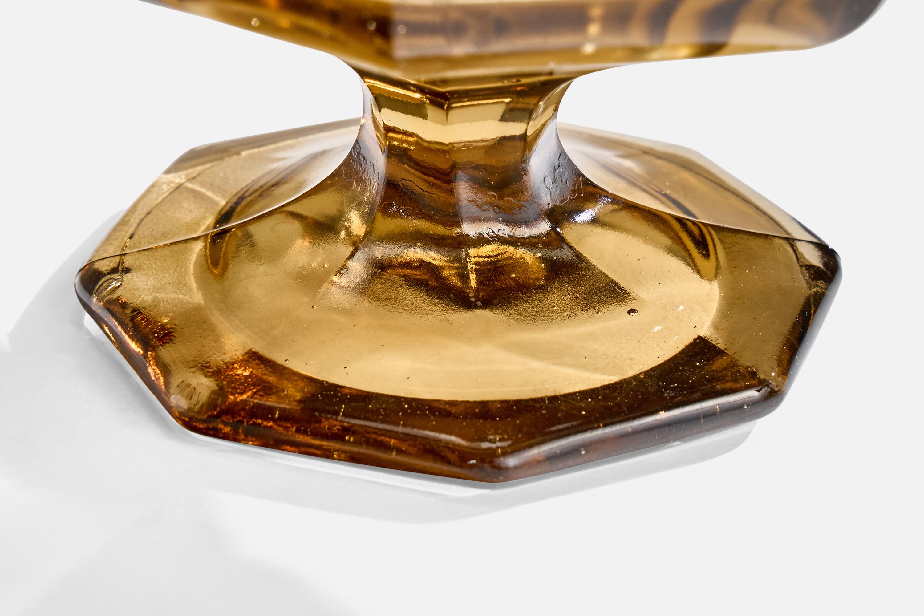 Swedish Designer, Bowl, Glass, Sweden, 1930s For Sale 2