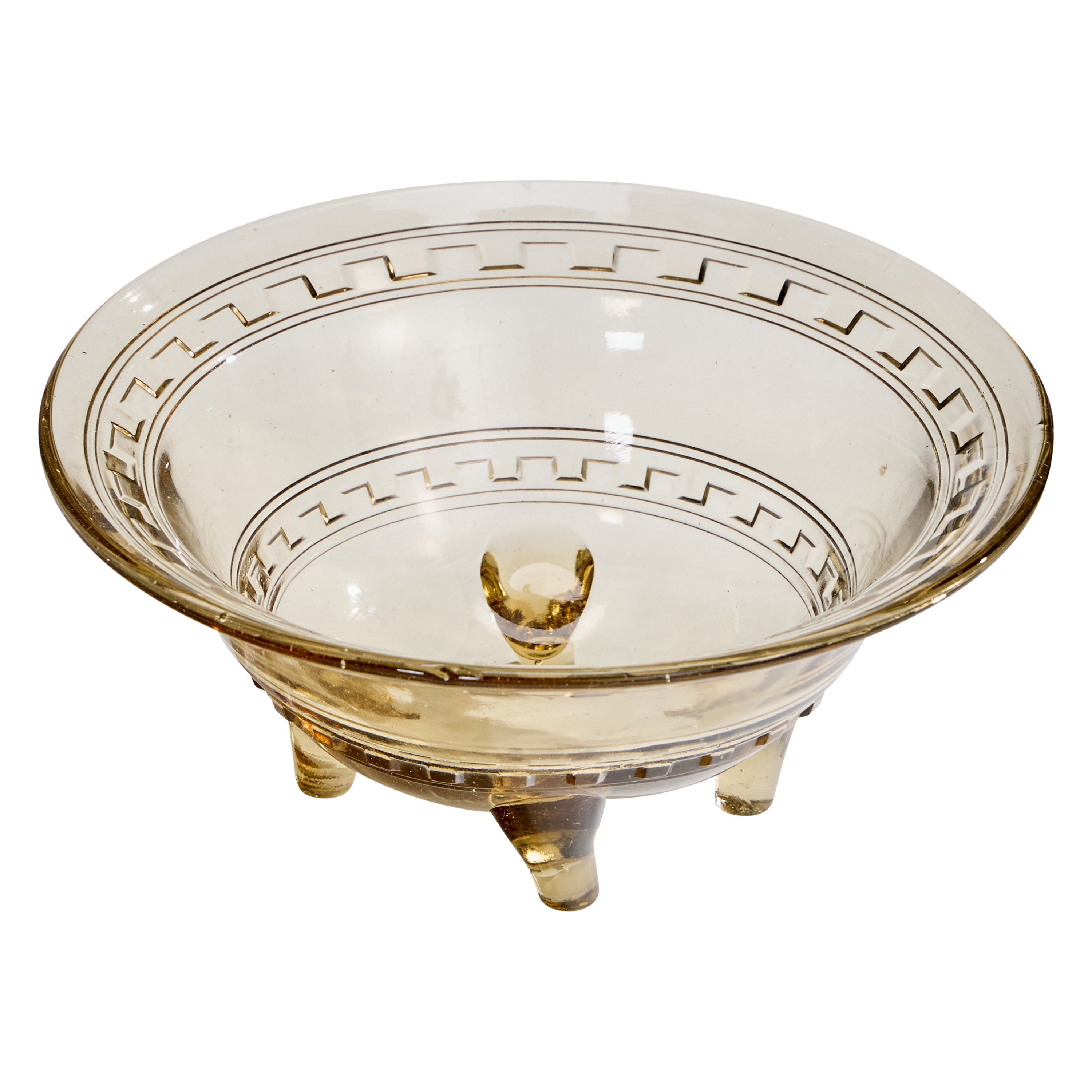 Schwedischer Designer, Schale, Glas, Schweden, 1930er Jahre