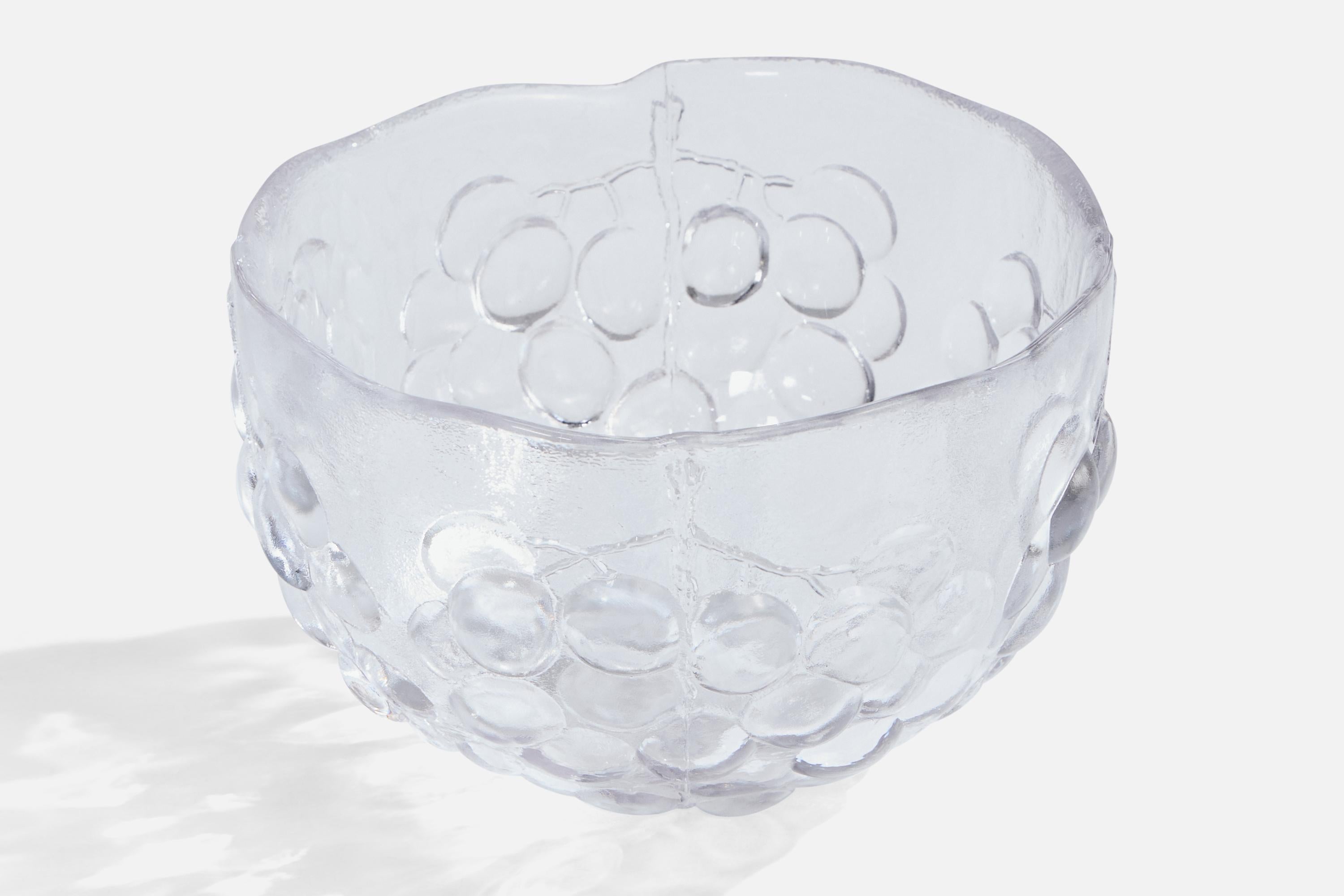 A glass bowl designed and produced in Sweden, c. 1950s.

Overall Dimensions (inches): 4.625