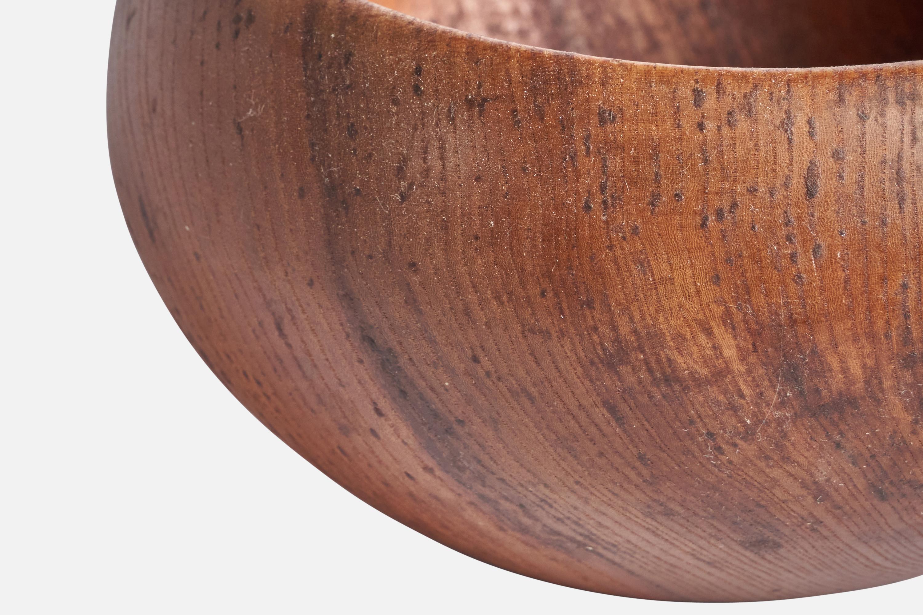 Swedish Designer, Bowl, Teak, Sweden, 1950s For Sale 1