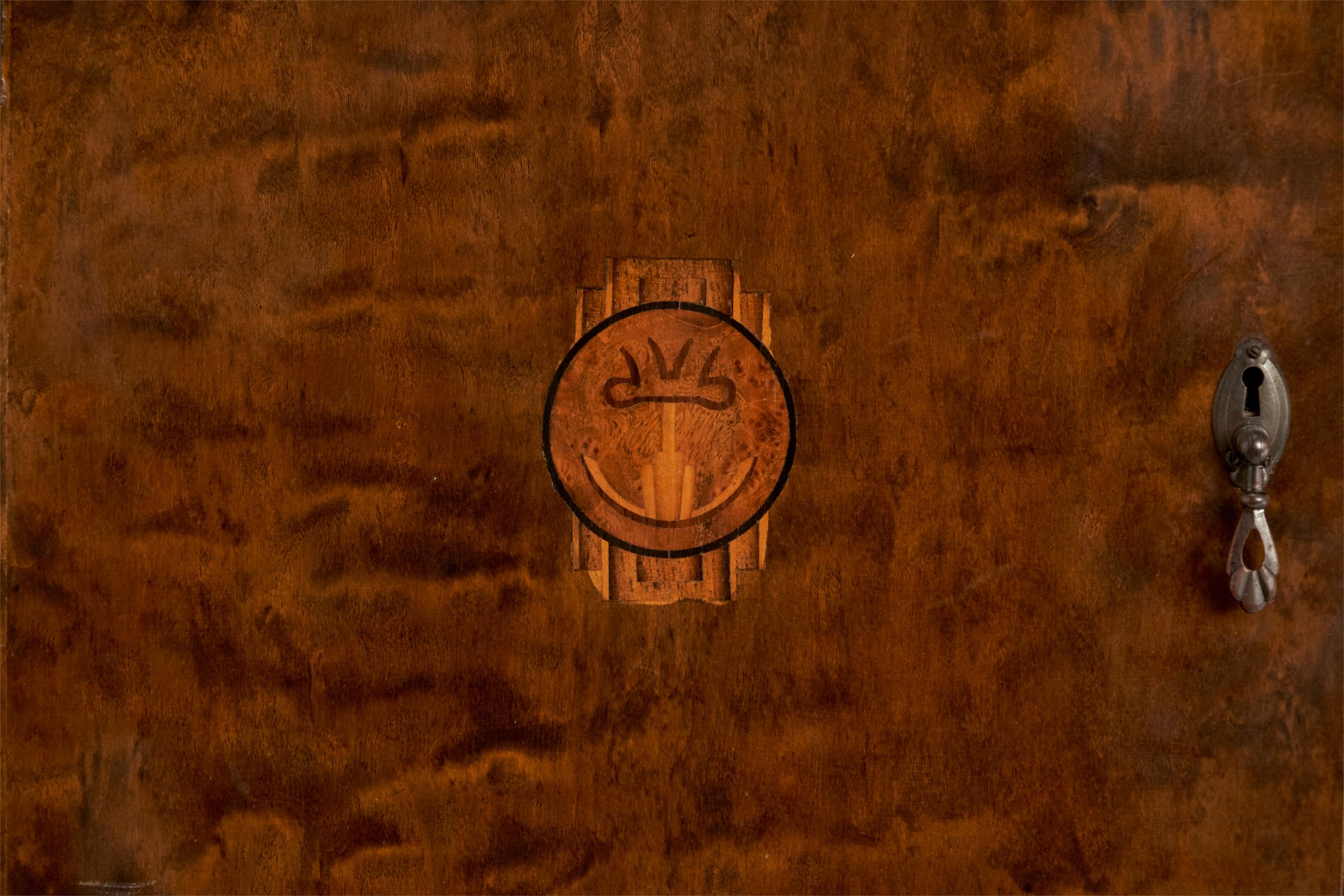 Schwedischer Designer, Schrank, Birke, Metall, Schweden, 1930er Jahre 6