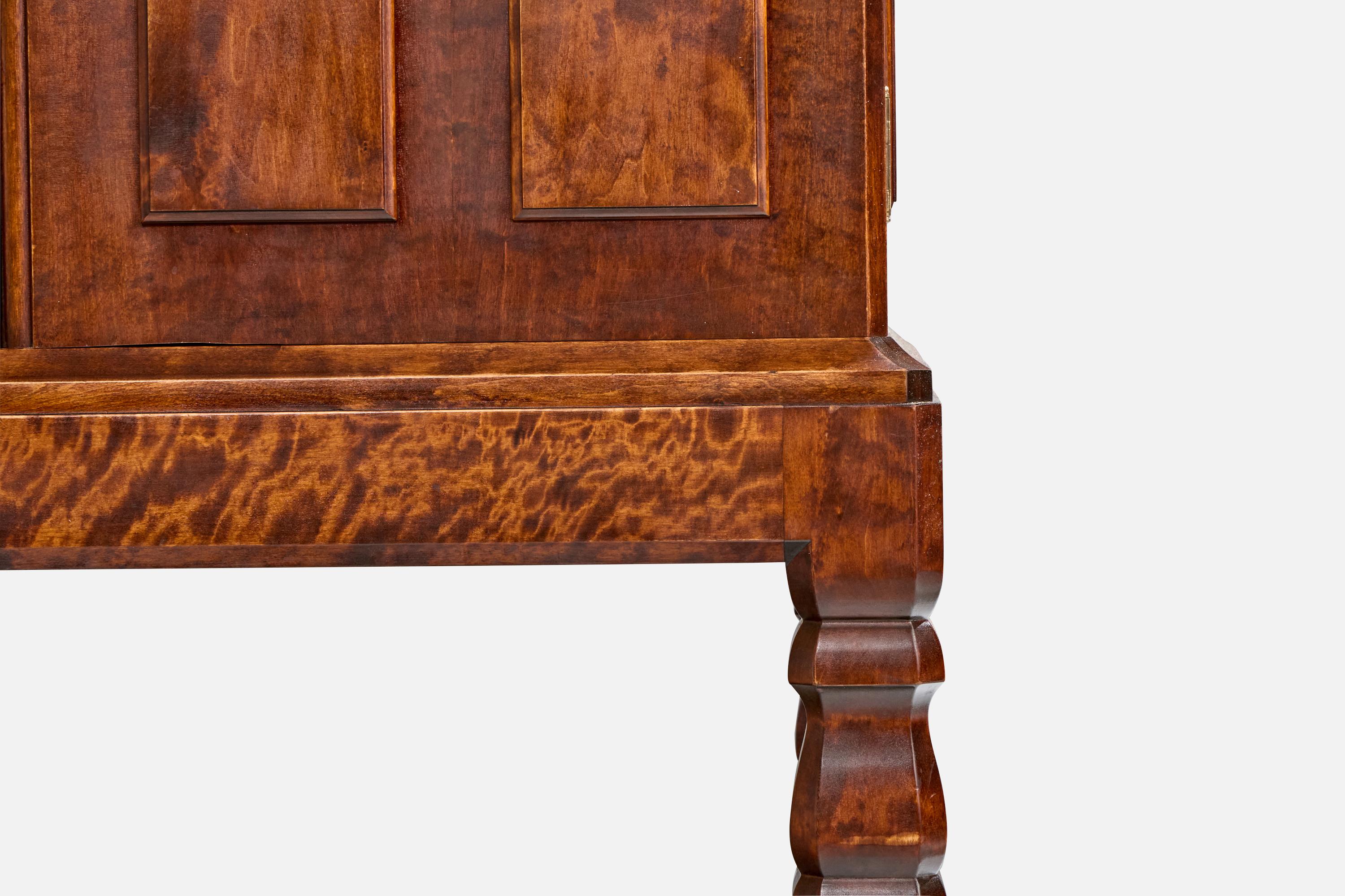 Schwedischer Designer, Schrank, Birke, Schweden, 1930er Jahre im Angebot 8