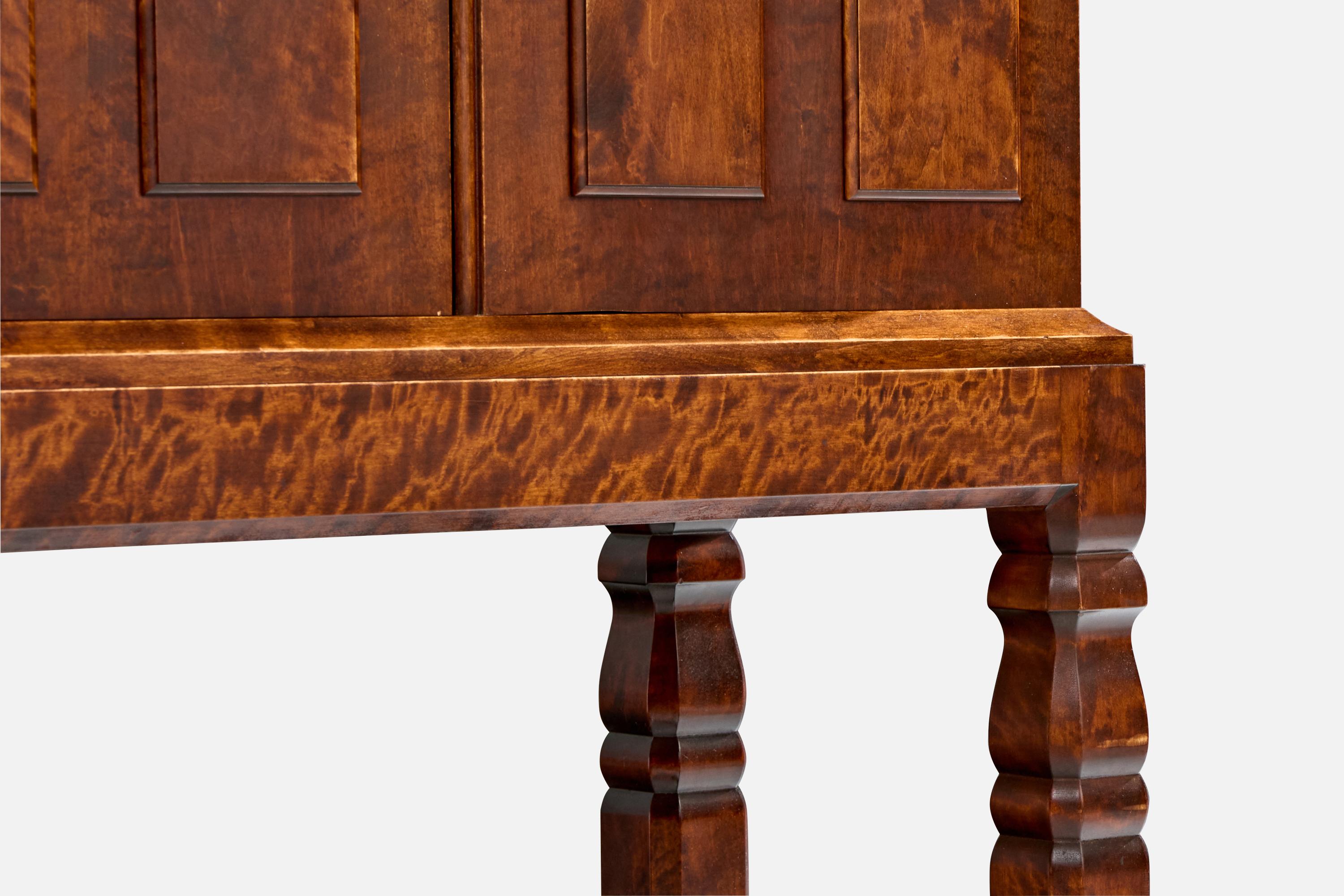 Schwedischer Designer, Schrank, Birke, Schweden, 1930er Jahre im Angebot 9