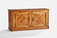 Swedish Designer, Cabinet, Oak, Brass, Sweden, 1930s