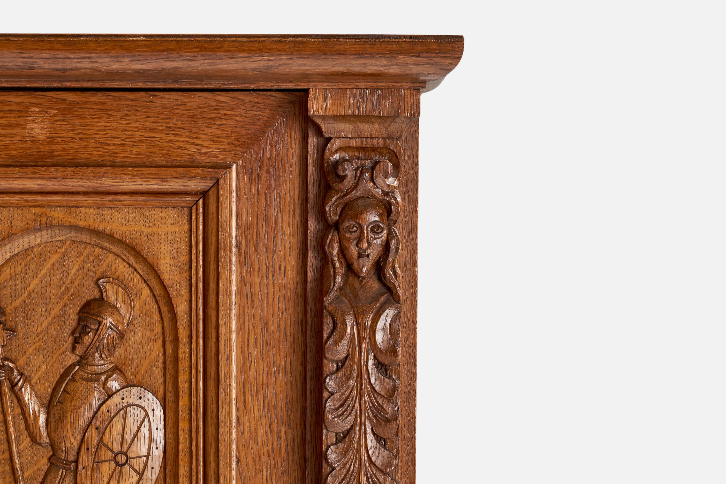 Armadio di design svedese, quercia, Svezia, anni '1920 in vendita 1
