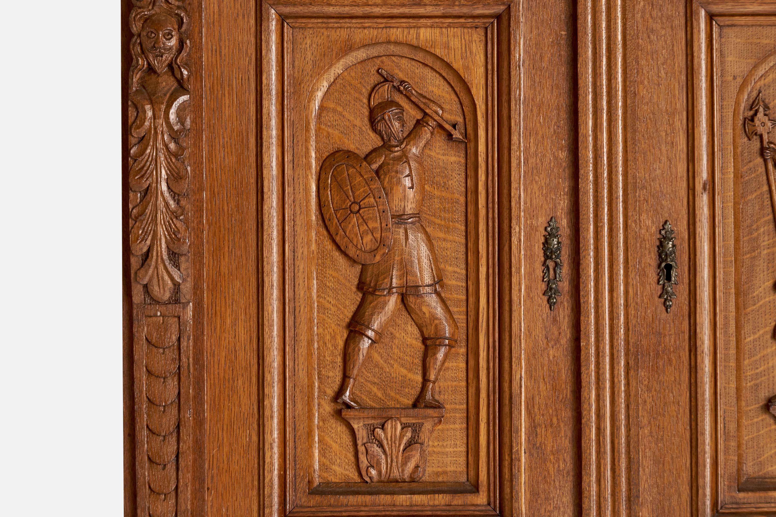 Armadio di design svedese, quercia, Svezia, anni '1920 in vendita 2
