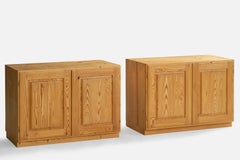 Swedish Designer, Cabinets, Pine, Sweden, 1960s