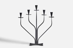 Swedish Designer, Candelabra, Iron, Sweden, 1940s