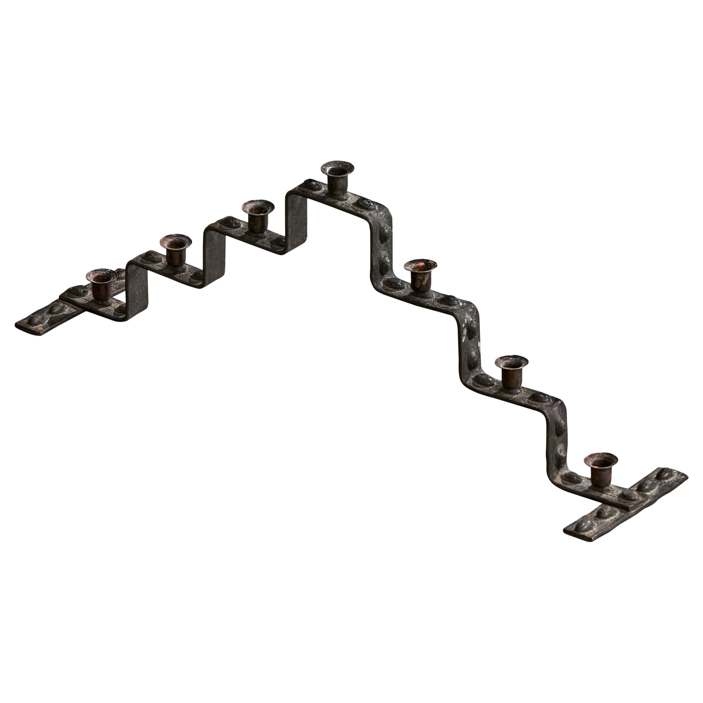 Swedish Designer, Candelabra, Iron, Sweden, 1960s