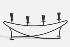 Swedish Designer, Candelabra, Metal, Brass, Sweden, 1950s