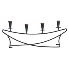 Candelabro di design svedese, metallo, ottone, Svezia, anni '1950