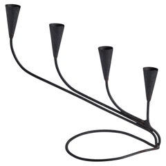 Swedish Designer, Candelabra, Painted Iron, Sweden, 1940s