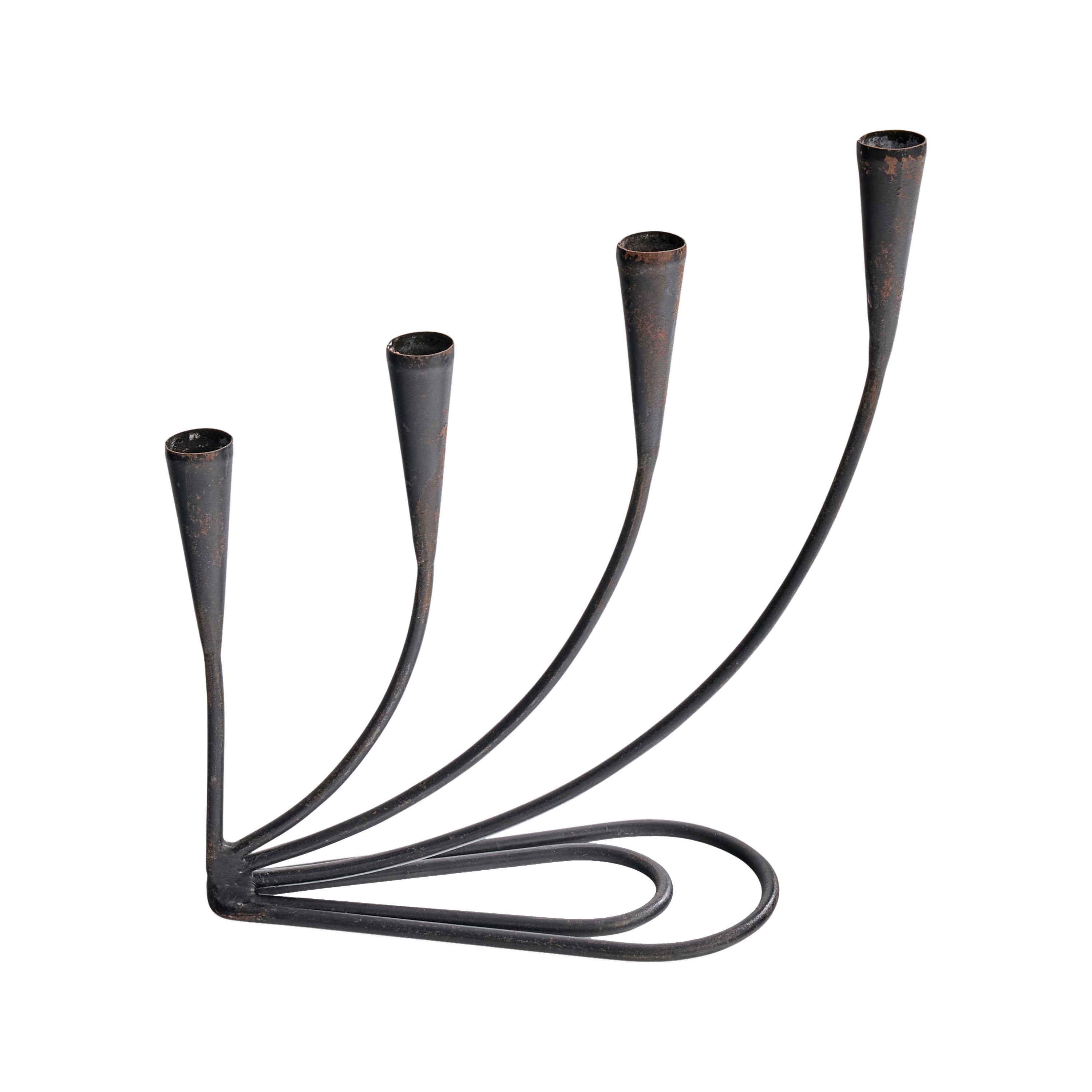 Candelabro di design svedese, ferro dipinto, Svezia, anni '1960