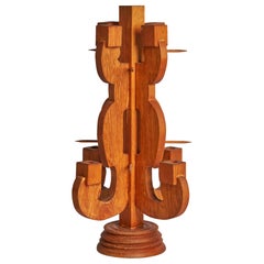 Swedish Designer, Candelabra, Pine, Sweden, 1970s