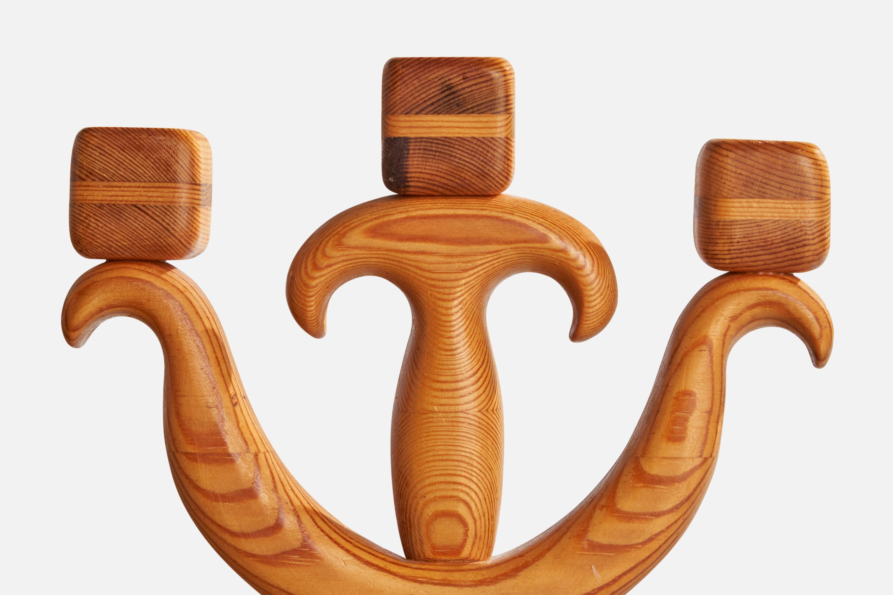 Designer svedese, Candelabro, Pino, Svezia, 1989 in vendita 1