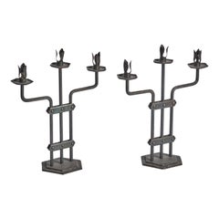 Diseñador sueco, Candelabros, Hierro, Suecia, años 40