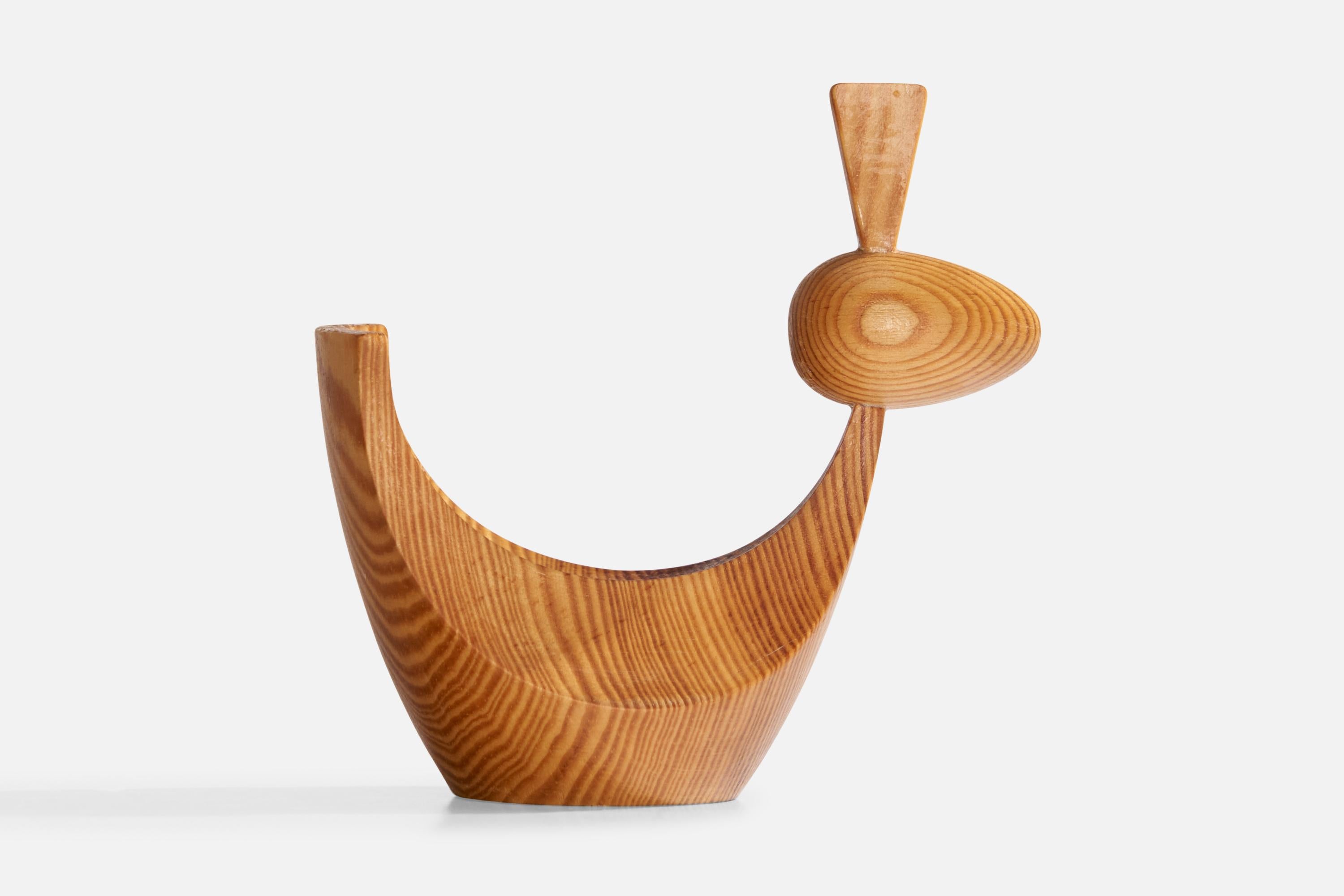 Diseñador sueco, Candelabro, Pino, Suecia, años 1970 en Bueno estado para la venta en High Point, NC