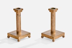 Designer suédois, chandeliers, laiton, Suède, années 1940