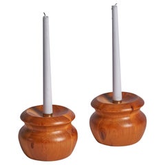 Candelieri di design svedese, Pino, Ottone, Svezia, anni '70