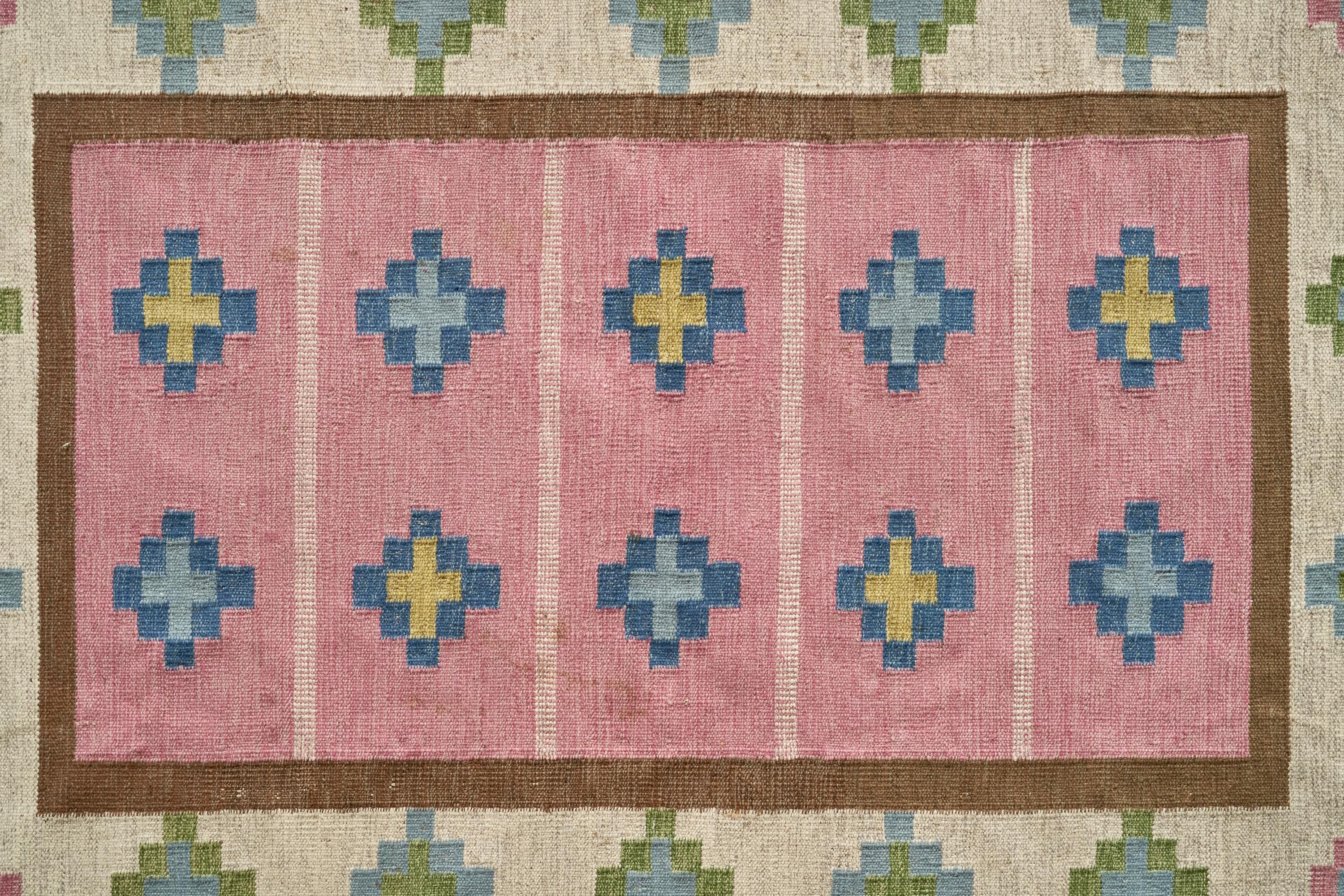 Diseñador sueco, alfombra, lana, Suecia, años 1960 Escandinavo moderno en venta