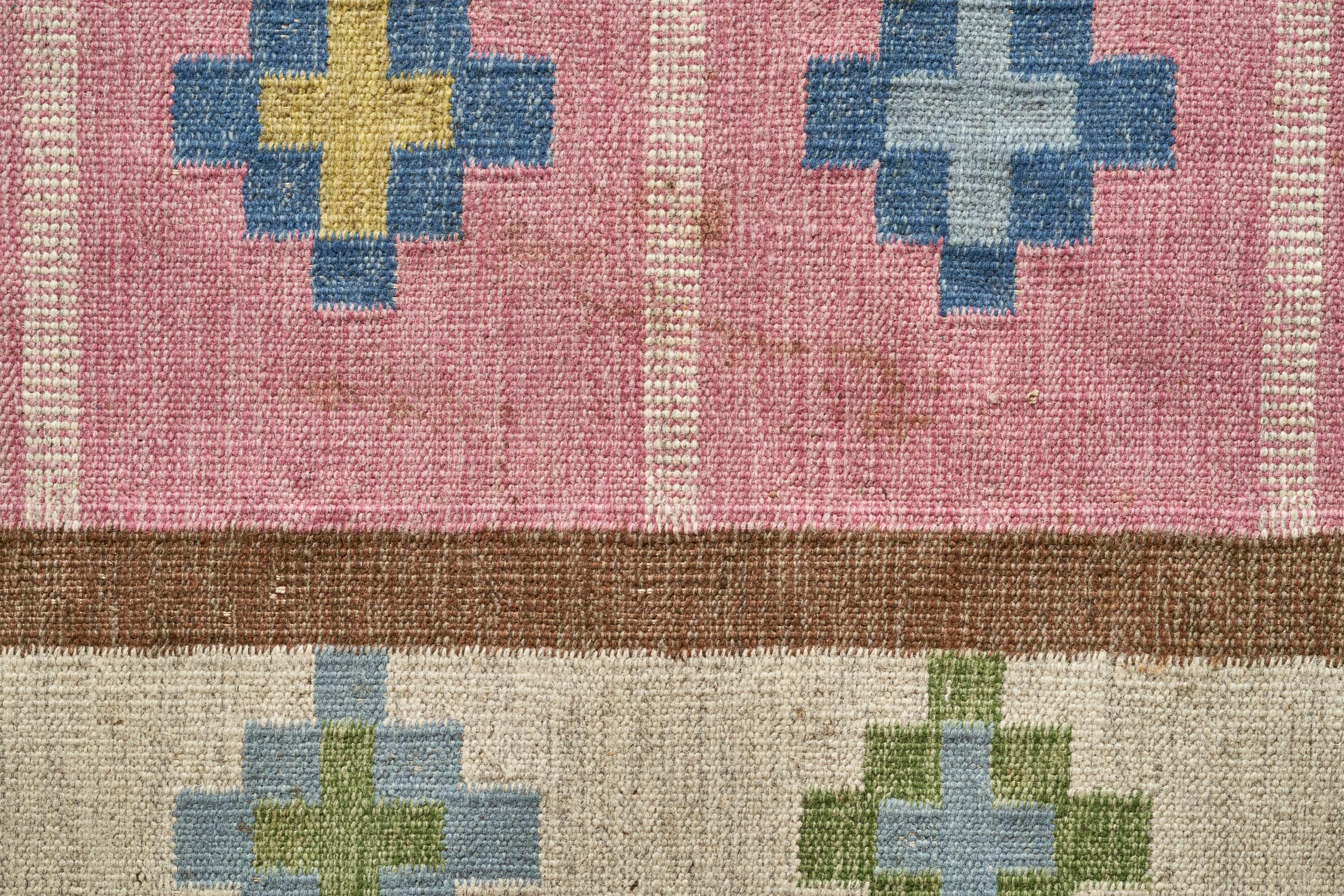 Diseñador sueco, alfombra, lana, Suecia, años 1960 en Bastante bueno estado para la venta en High Point, NC
