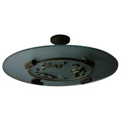 Swedish designer ceiling lamp '1252' by Bjerkås Armatur, 1940s