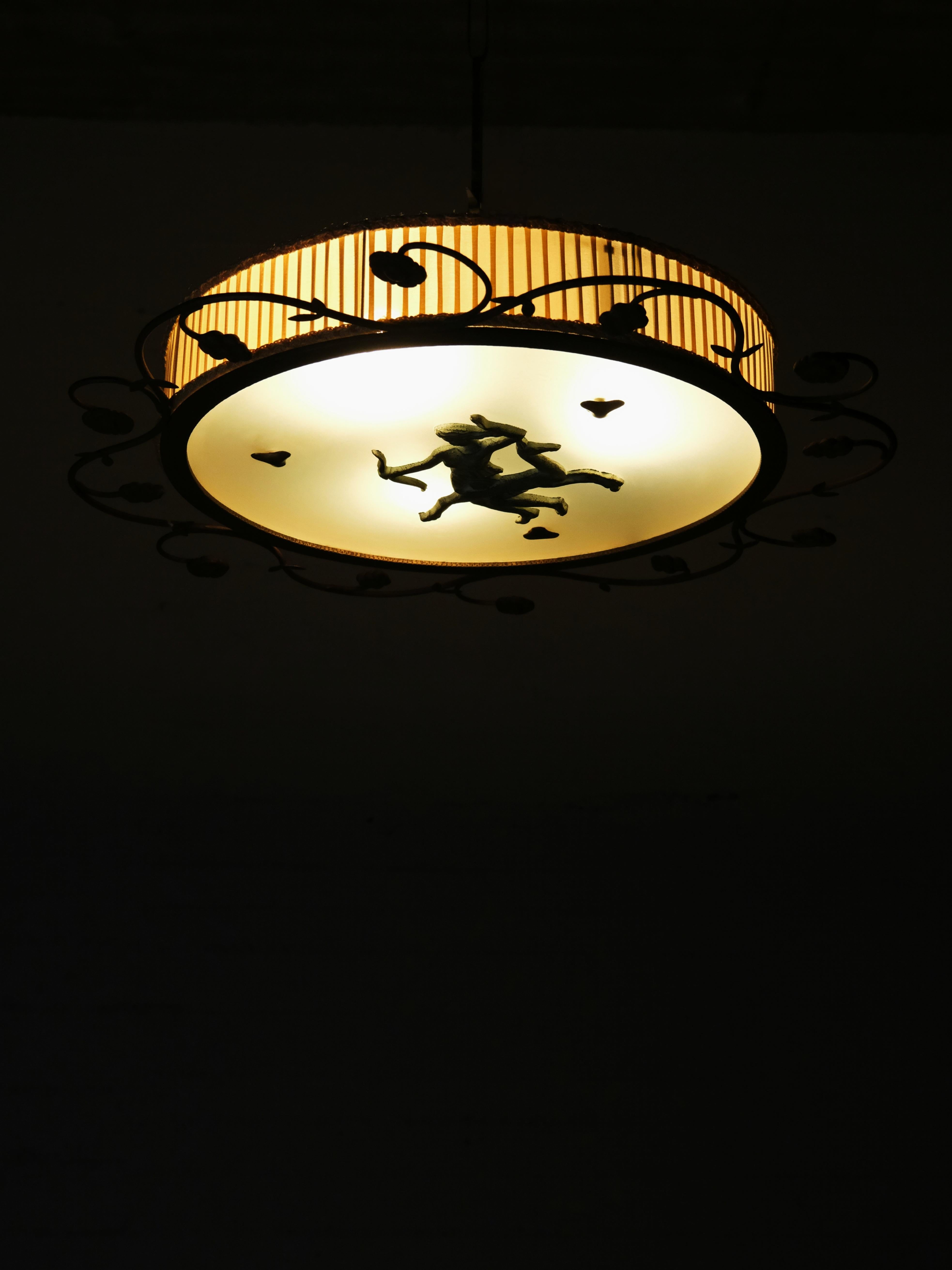 Lampada da soffitto di design svedese di Bjerkås, Svezia, anni '30 in vendita 4