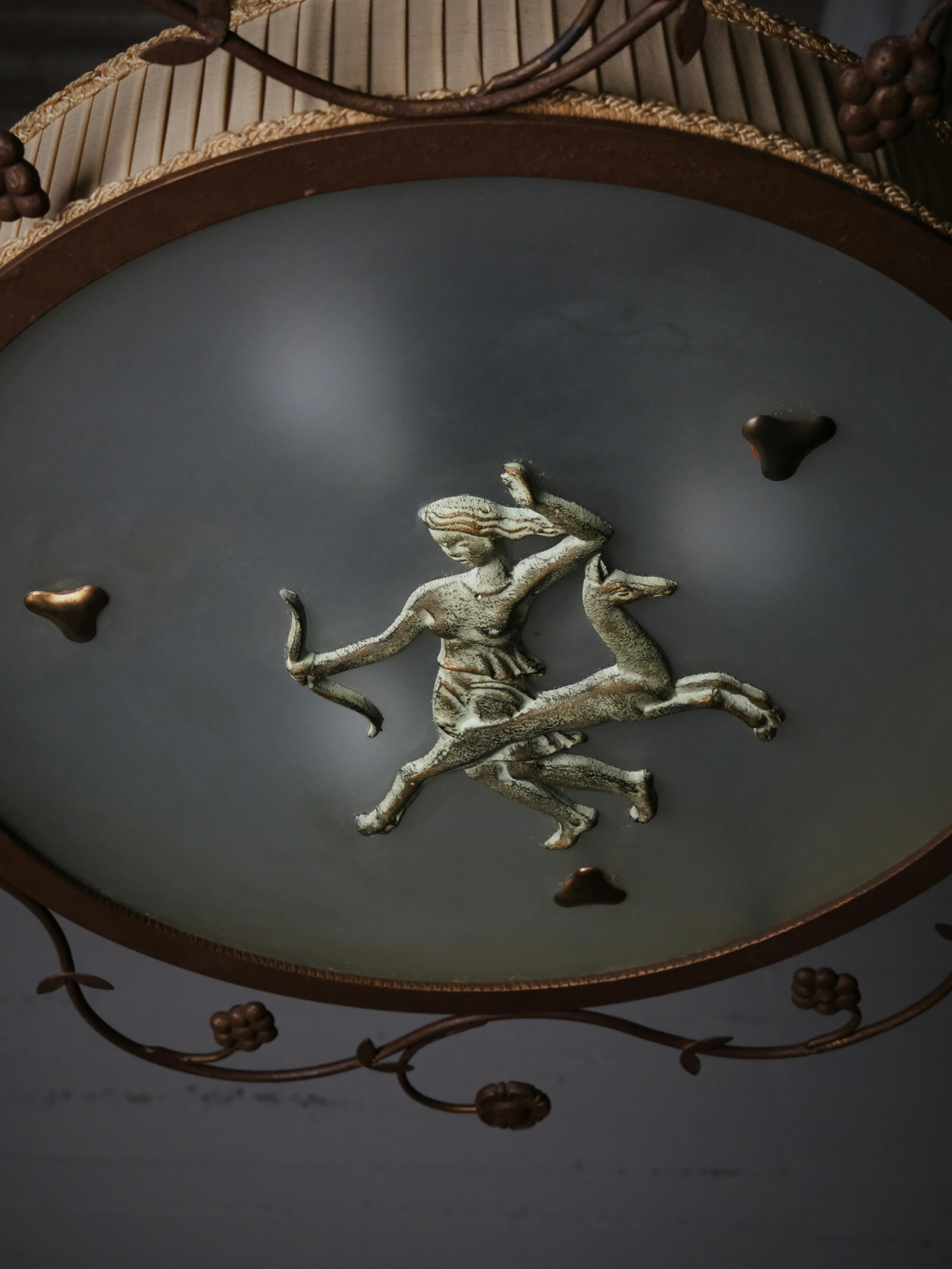 Svedese Lampada da soffitto di design svedese di Bjerkås, Svezia, anni '30 in vendita