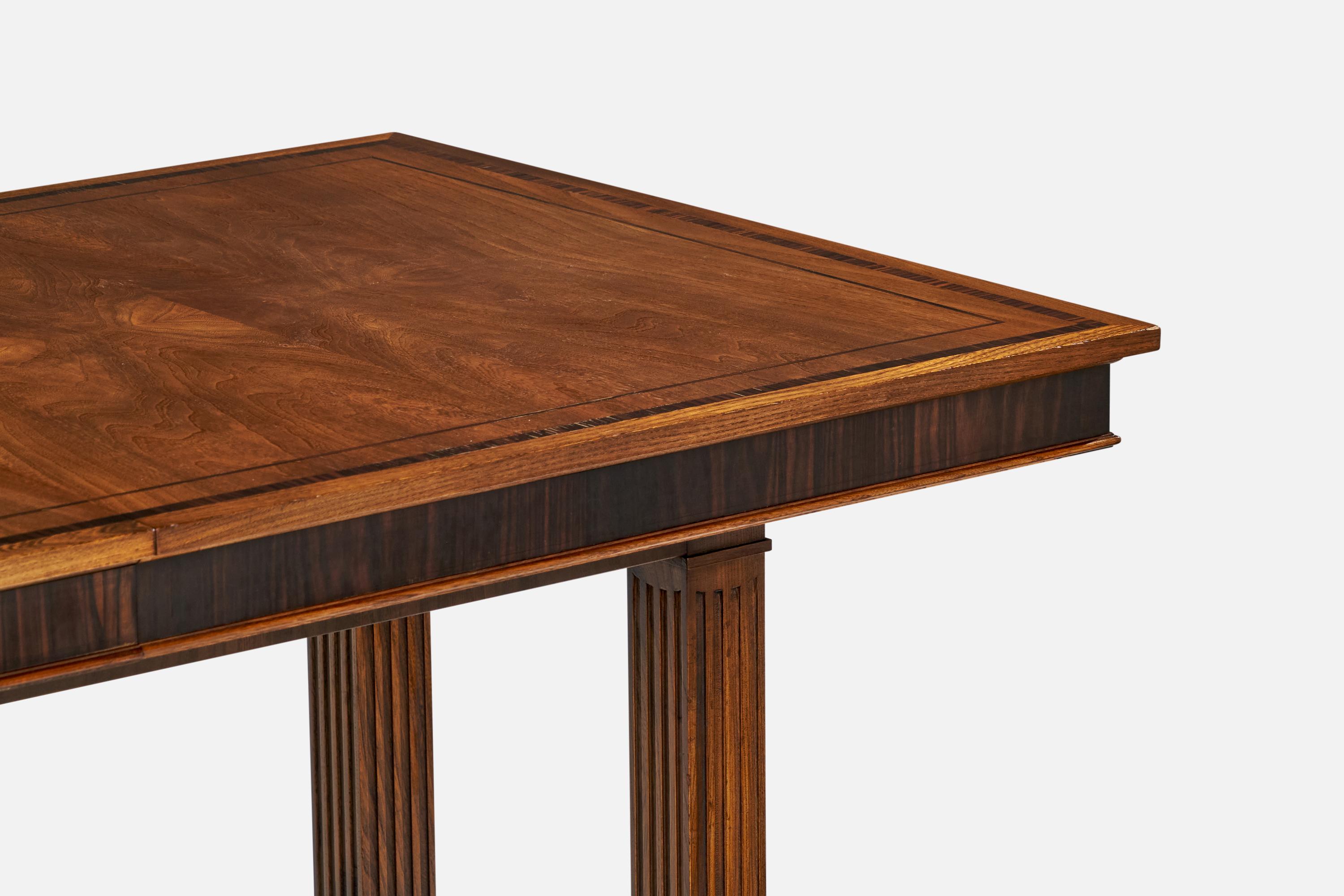 Diseñador sueco, Mesa de centro, Roble, Macassar, Suecia, Años 30 en venta 1