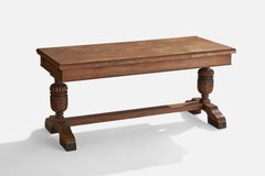 Swedish Designer, Center Table, Oak, Sweden, 1930s